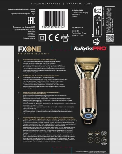 FX79FSGE , GOLARKA MĘSKA DO WŁOSÓW, DO BRODY, DO TWARZY ,BABYLISS GOLD