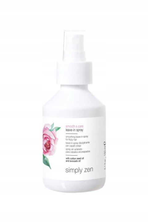 Simply Zen Smooth & Care Leave In Spray Wygładzający spray bez spłukiwania do włosów puszących się.150 ml Simply Zen Smooth & Care Leave In Spray Wygładzający spray bez spłukiwania do włosów puszących się.150 ml