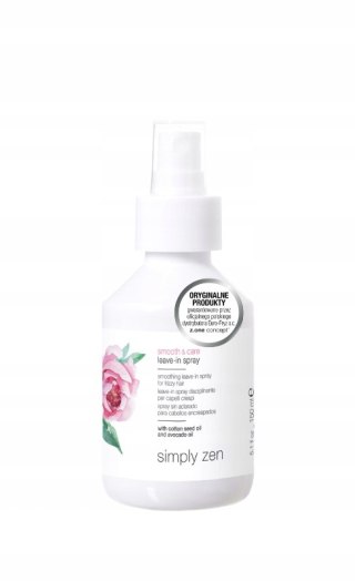 Simply Zen Smooth & Care Leave In Spray Wygładzający spray bez spłukiwania do włosów puszących się.150 ml
