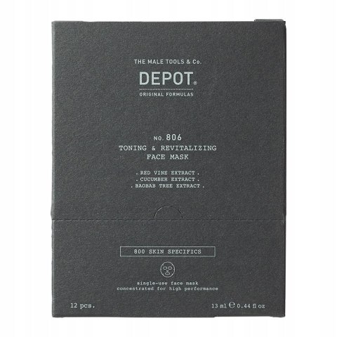 DEPOT NO. 806 Maseczka tonizująca i rewitalizująca do twarzy z ekstraktem z winogron