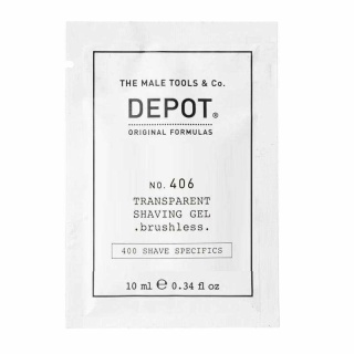 D. 406 TRANSPARENT SHAVING GEL próbka